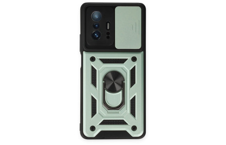 Newface Xiaomi Mi 11T Pro Kılıf Pars Lens Yüzüklü Silikon - Yeşil