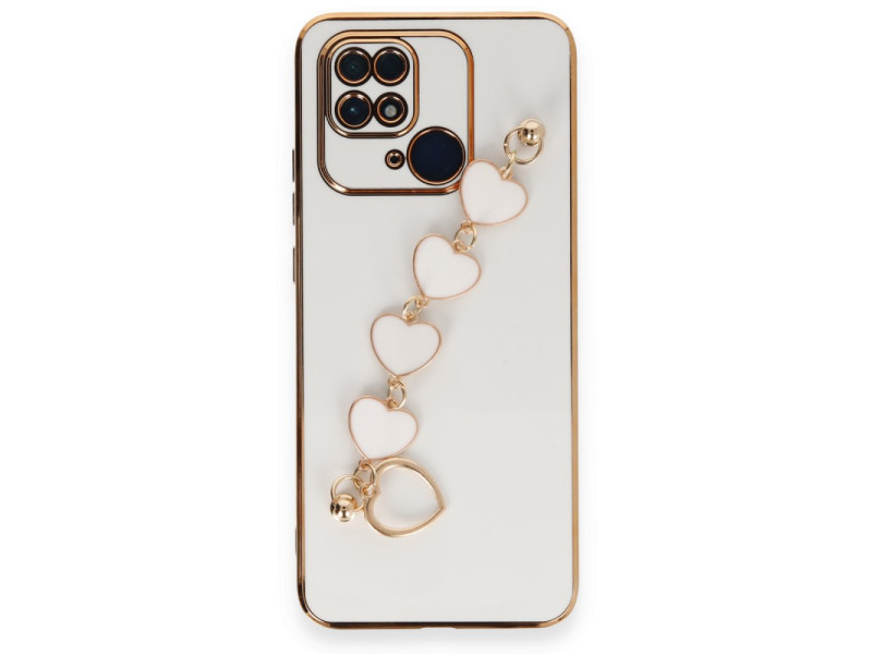 Newface Xiaomi Poco C40 Kılıf Esila Silikon - Beyaz