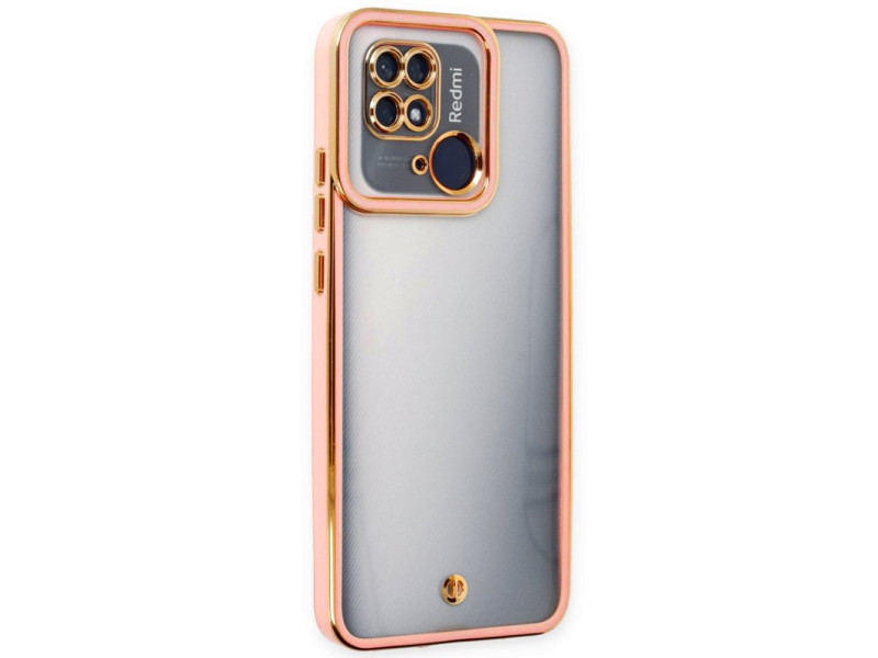 Newface Xiaomi Poco C40 Kılıf Liva Lens Silikon - Rose