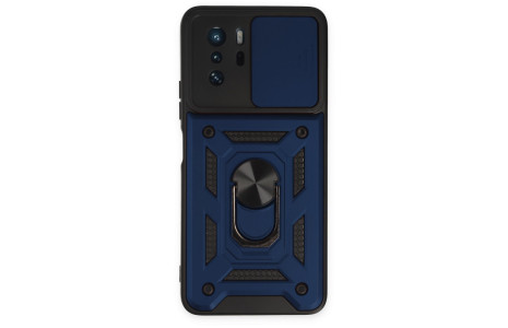 Newface Xiaomi Poco X3 GT Kılıf Pars Lens Yüzüklü Silikon - Lacivert