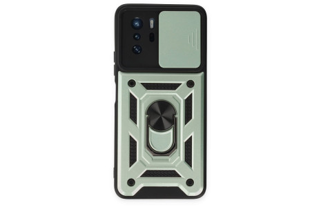 Newface Xiaomi Poco X3 GT Kılıf Pars Lens Yüzüklü Silikon - Yeşil