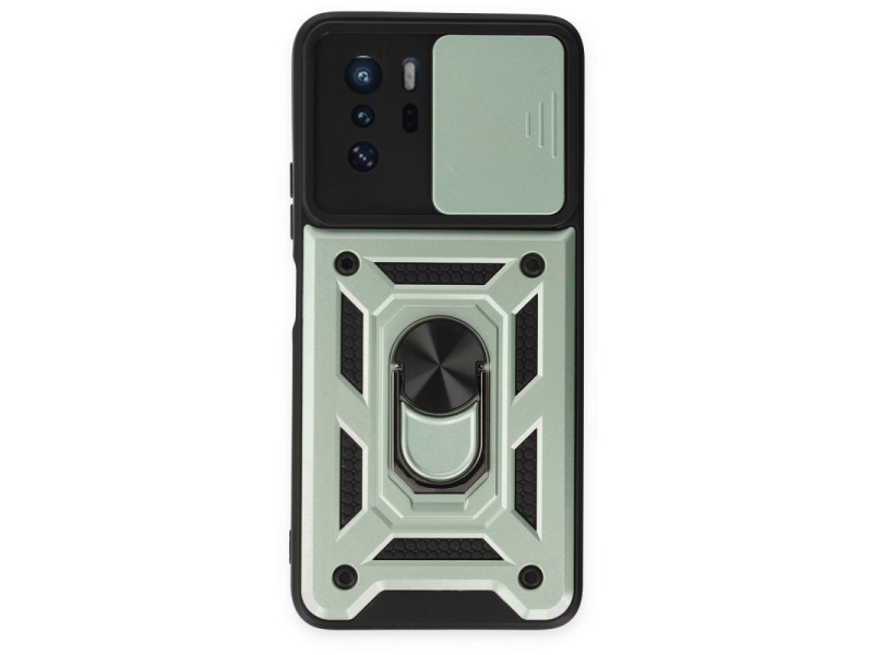 Newface Xiaomi Poco X3 GT Kılıf Pars Lens Yüzüklü Silikon - Yeşil