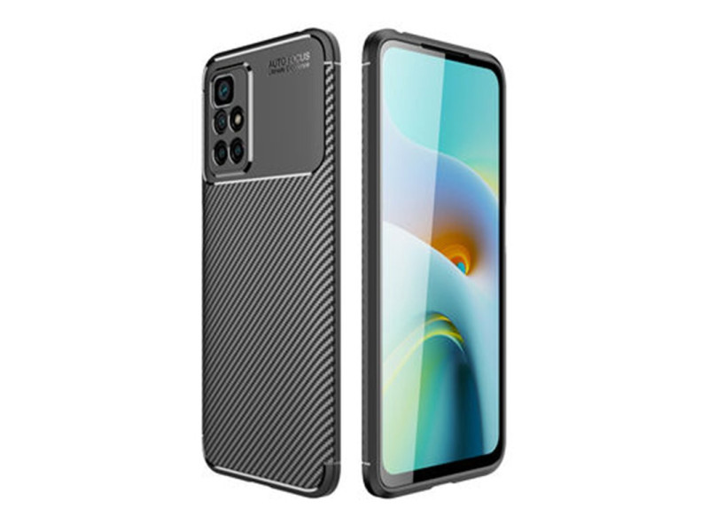 Newface Xiaomi Redmi 10 2022 Kılıf Focus Karbon Silikon - Siyah