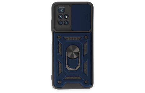 Newface Xiaomi Redmi 10 2022 Kılıf Pars Lens Yüzüklü Silikon - Lacivert