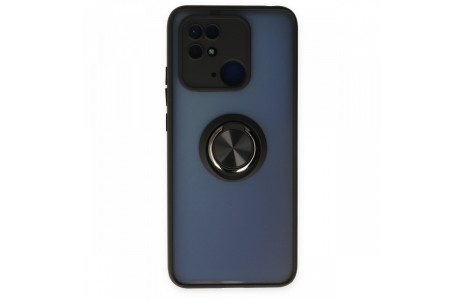 Newface Xiaomi Poco C40 Kılıf Montreal Yüzüklü Silikon Kapak - Siyah
