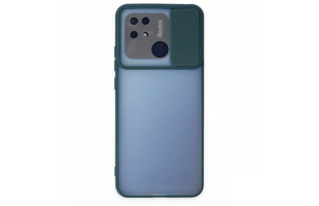 Newface Xiaomi Poco C40 Kılıf Palm Buzlu Kamera Sürgülü Silikon - Yeşil