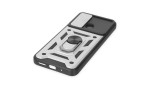 Newface Xiaomi Redmi 10C Kılıf Pars Lens Yüzüklü Silikon - Gümüş