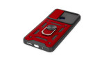 Newface Xiaomi Redmi 10C Kılıf Pars Lens Yüzüklü Silikon - Kırmızı