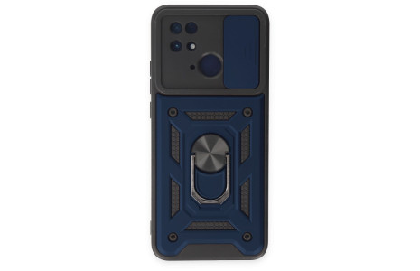 Newface Xiaomi Redmi 10C Kılıf Pars Lens Yüzüklü Silikon - Lacivert