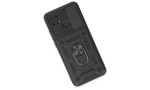 Newface Xiaomi Redmi 10C Kılıf Pars Lens Yüzüklü Silikon - Siyah