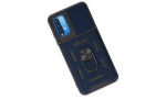 Newface Xiaomi Redmi 9T Kılıf Pars Lens Yüzüklü Silikon - Lacivert