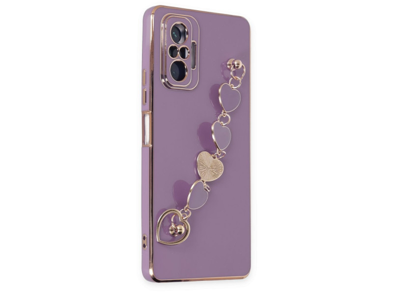 Newface Xiaomi Redmi Note 10 Pro Kılıf Esila Silikon - Mor