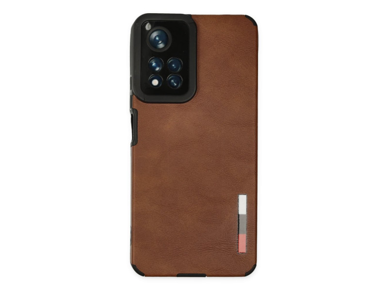 Newface Xiaomi Redmi Note 11 Pro Plus 5G Kılıf Loop Deri Silikon - Kahverengi