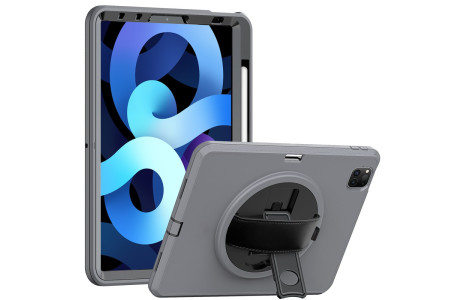 Newface iPad Pro 11 (2020) Kılıf Hand Strap Tablet Kılıfı - Gri