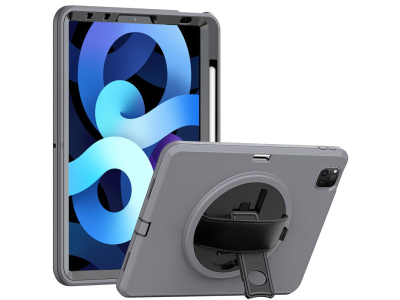 Newface iPad Pro 11 (2020) Kılıf Hand Strap Tablet Kılıfı - Gri