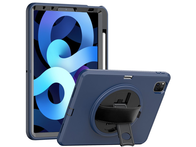 Newface iPad Pro 11 (2020) Kılıf Hand Strap Tablet Kılıfı - Lacivert