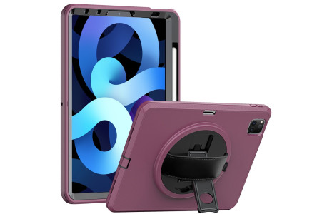 Newface iPad Pro 11 (2020) Kılıf Hand Strap Tablet Kılıfı - Mürdüm