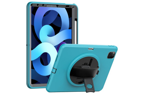 Newface iPad Pro 11 (2020) Kılıf Hand Strap Tablet Kılıfı - Turkuaz