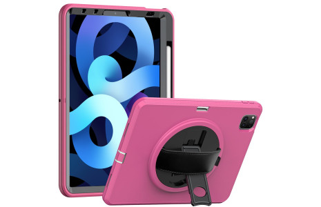 Newface iPad Pro 11 (2021) Kılıf Hand Strap Tablet Kılıfı - Pembe