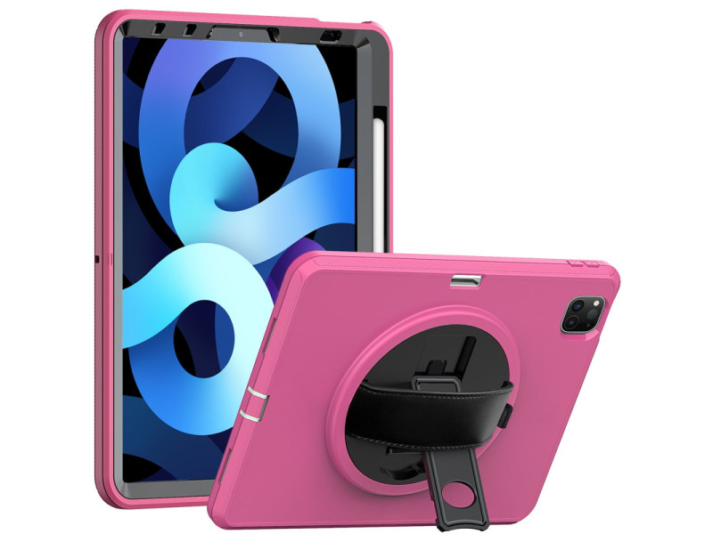 Newface iPad Pro 11 (2021) Kılıf Hand Strap Tablet Kılıfı - Pembe