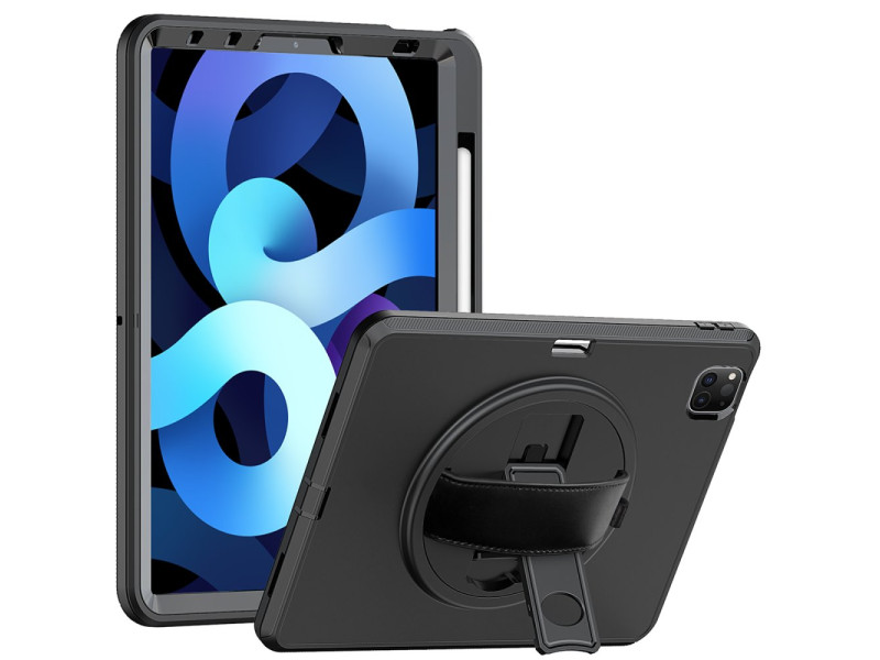 Newface iPad Pro 11 (2021) Kılıf Hand Strap Tablet Kılıfı - Siyah