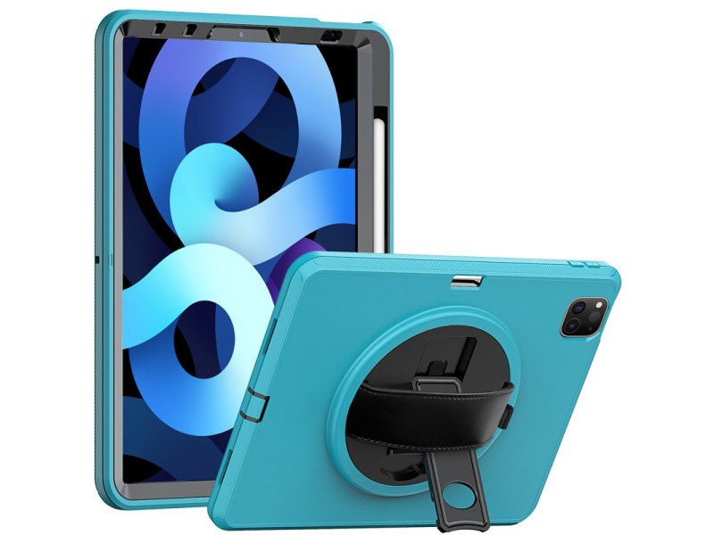 Newface iPad Pro 11 (2021) Kılıf Hand Strap Tablet Kılıfı - Turkuaz