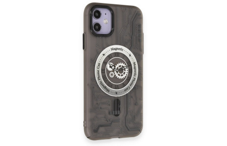 Newface iPhone 11 Kılıf Apollo Magneticsafe Desenli Kapak - Apollo Siyah - 1