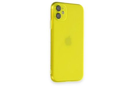 Newface iPhone 11 Kılıf Armada Lensli Kapak - Sarı