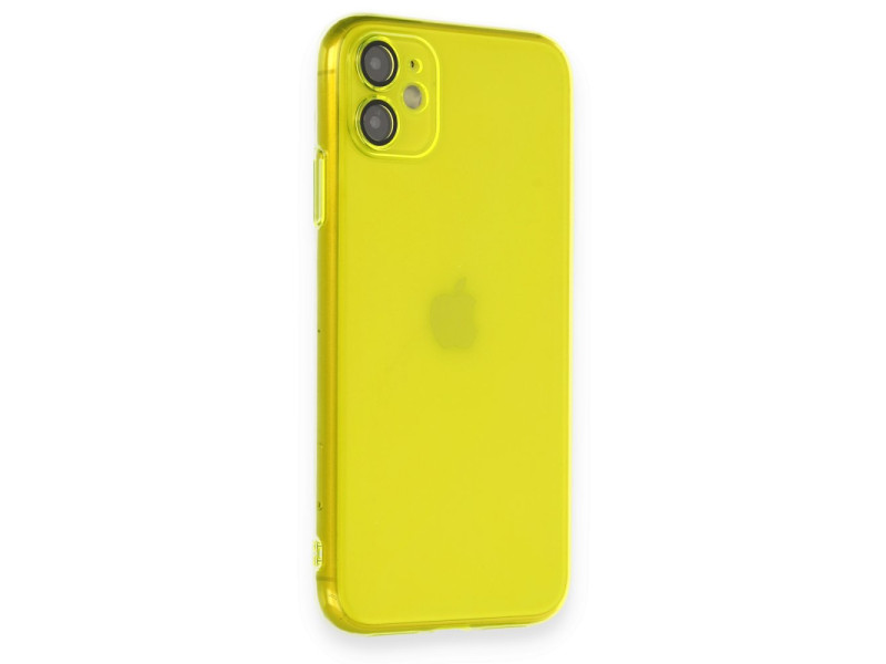 Newface iPhone 11 Kılıf Armada Lensli Kapak - Sarı