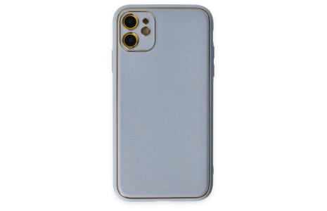 Newface iPhone 11 Kılıf Coco Deri Silikon Kapak - Sky Blue