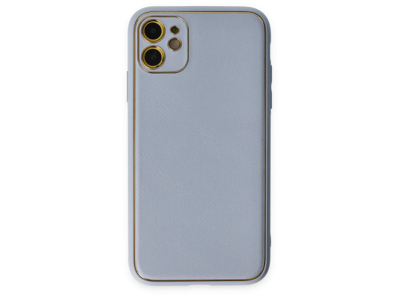 Newface iPhone 11 Kılıf Coco Deri Silikon Kapak - Sky Blue