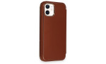 Newface iPhone 11 Kılıf Dolpin Kapaklı - Kahverengi