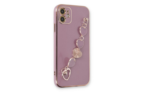 Newface iPhone 11 Kılıf Esila Silikon - Mor