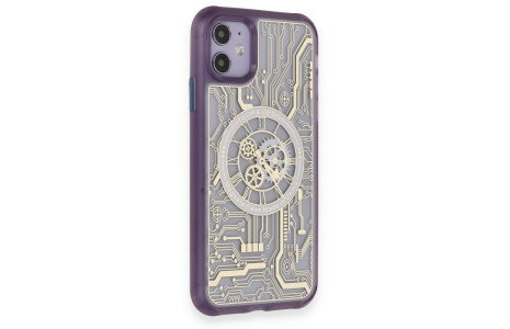 Newface iPhone 11 Kılıf Magic Magneticsafe Silikon - Derin Mor