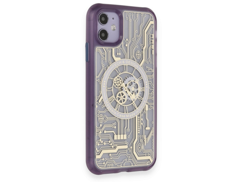 Newface iPhone 11 Kılıf Magic Magneticsafe Silikon - Derin Mor