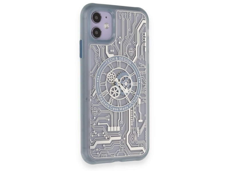 Newface iPhone 11 Kılıf Magic Magneticsafe Silikon - Sierra Blue