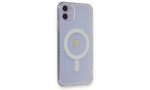 Newface iPhone 11 Kılıf Matte Şeffaf Magneticsafe - Şeffaf