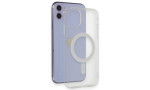 Newface iPhone 11 Kılıf Matte Şeffaf Magneticsafe - Şeffaf