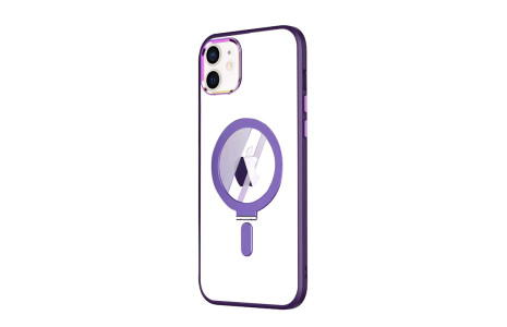 Newface iPhone 11 Kılıf Mudo Magneticsafe Standlı Kapak - Derin Mor