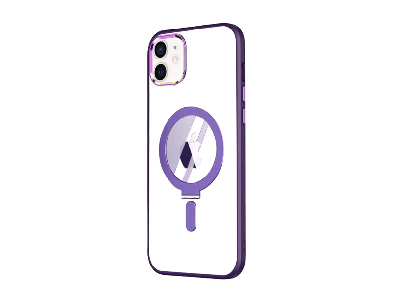 Newface iPhone 11 Kılıf Mudo Magneticsafe Standlı Kapak - Derin Mor