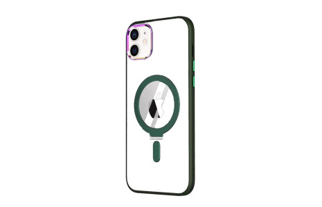 Newface iPhone 11 Kılıf Mudo Magneticsafe Standlı Kapak - Köknar Yeşili