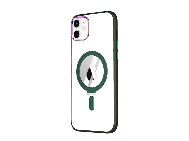 Newface iPhone 11 Kılıf Mudo Magneticsafe Standlı Kapak - Köknar Yeşili