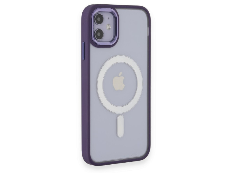 Newface iPhone 11 Kılıf Room Magneticsafe Silikon - Derin Mor