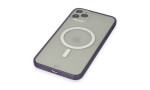 Newface iPhone 11 Pro Kılıf Grand Magneticsafe Kapak - Mor