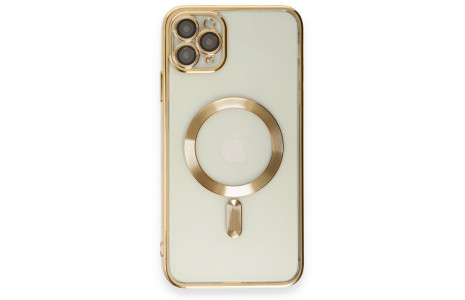 Newface iPhone 11 Pro Kılıf Kross Magneticsafe Kapak - Gold