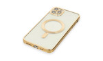 Newface iPhone 11 Pro Kılıf Kross Magneticsafe Kapak - Gold