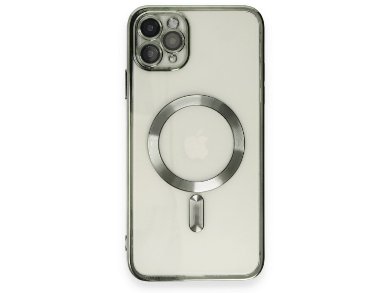 Newface iPhone 11 Pro Kılıf Kross Magneticsafe Kapak - Koyu Yeşil