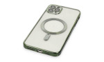 Newface iPhone 11 Pro Kılıf Kross Magneticsafe Kapak - Koyu Yeşil