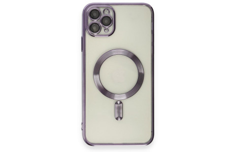 Newface iPhone 11 Pro Kılıf Kross Magneticsafe Kapak - Mor