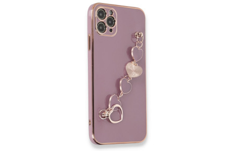 Newface iPhone 11 Pro Max Kılıf Esila Silikon - Mor